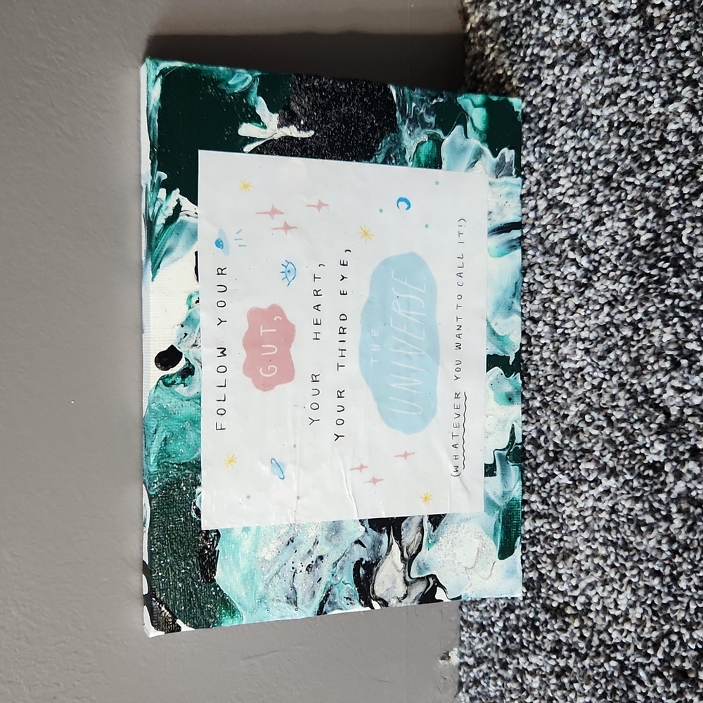 Abstract Paint Quote Canvas Wall Art Home Decor